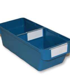 Shelf Bin - Loose Parts Warehouse Storage Container - Plastic - Bins, Dividers and Labels - Small - 300mm - Blue - Pack of 40