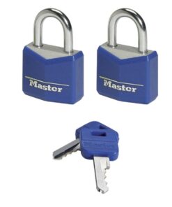 Aluminium Padlock - Keyed - 20mm - Pack of 2 - MA350220-blue