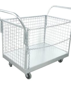 Mesh Box Truck - Trolley - 3 Sided - 91 x 61 x 91 cm - Carrying capacity 500kg