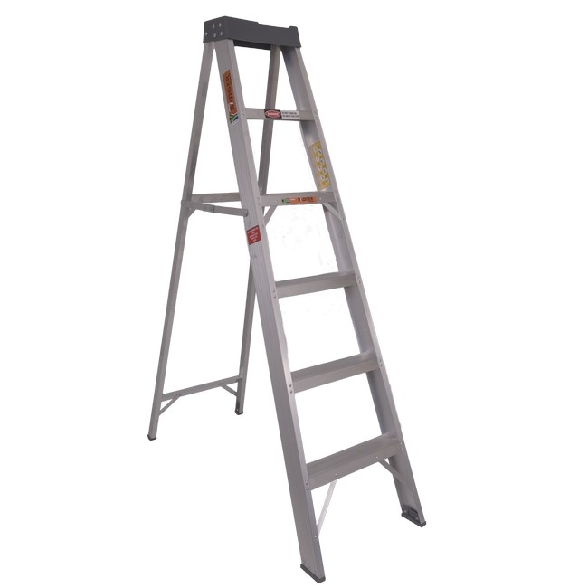 Aluminium Step Ladder - Single Sided - Heavy Duty Industrial - 16-Step - 4.80m