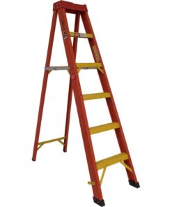 Fibreglass Single Sided Step Ladder - Industrial - Heavy Duty - 12 Steps - 3.6m