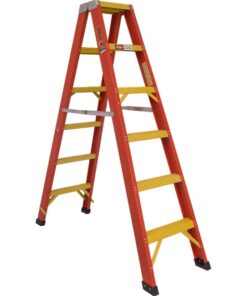 Fibreglass Double Sided Step Ladder - Industrial - Heavy Duty - 10 Step - 3m