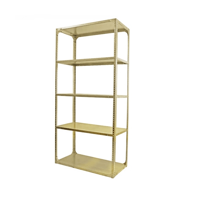 Bolted Shelving Steel Bay 5 Shelves - Uni-Angle - Five Shelf Kit - Painted - 365.8 x 91.4 x 45.7 cm