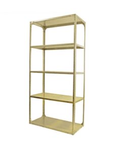 Bolted Shelving Steel Bay 5 Shelves - Uni-Angle - Five Shelf Kit - Painted - 274.3 x 91.4 x 76.2 cm