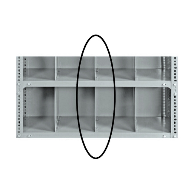 Bolted Shelving Steel Shelf Divider - Uni-Angle - Galvanised - 15.2 x 38.1 cm