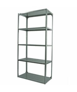 Bolted Shelving Steel Bay 5 Shelves - Uni-Angle - Five Shelf Kit - Galvanised - 243.8 x 91.4 x 30.5 cm