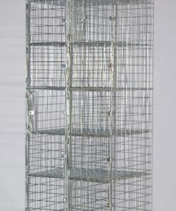 Wire Mesh Locker - Electro Plated - 12 Doors - 180 x 30 x 45cm