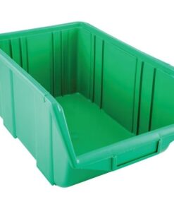 Senator Stack & Hang Plastic Bin - Small Parts Storage - SEN3A - with Label Holder - 35 x 22 x 16.5 cm - Green
