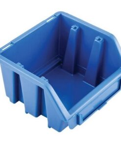 Matlock Plastic Storage Bin - Wall Mountable & Stackable - Label Holder - 11.6 x 11.2 x 7.5 cm - Blue