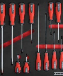 KennedyPro Screwdriver Set - 12 Pieces - with 2/3 Width Foam Tool Control Inlay for Tool Roller Cabinets