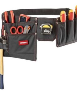 Kennedy Tool Belt - Polyester - 2 Pockets - Black & Red - 23 x 50 cm