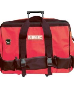 KennedyPro Wheeled Tool Bag - Polyester - Red & Black - 26 Pockets - 46 x 25 x 33.5cm