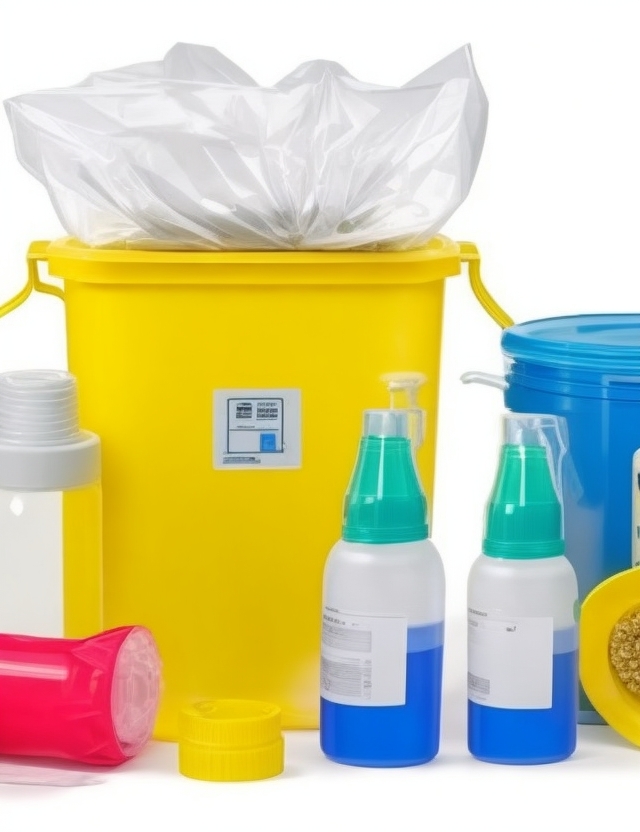 500ml Base & Lid Round Sharps container