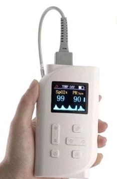 Handheld Pulse Oximeter SPO2 Monitor (Suitable for Infant and Adults, with Rechargeable Battery & Color Screen)