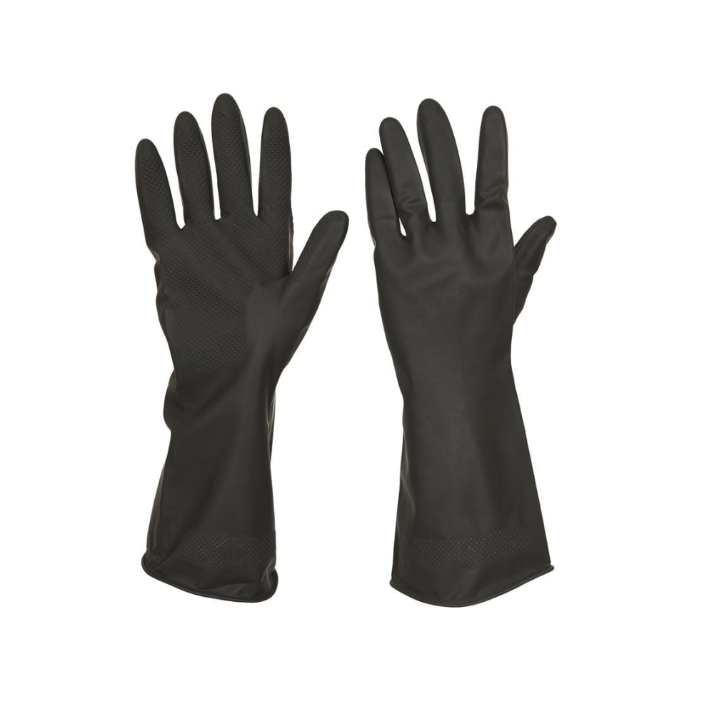 Black Rubber Household Gloves