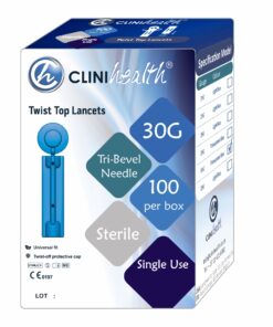 Twist Top Lancet 30g – Transparent Blue