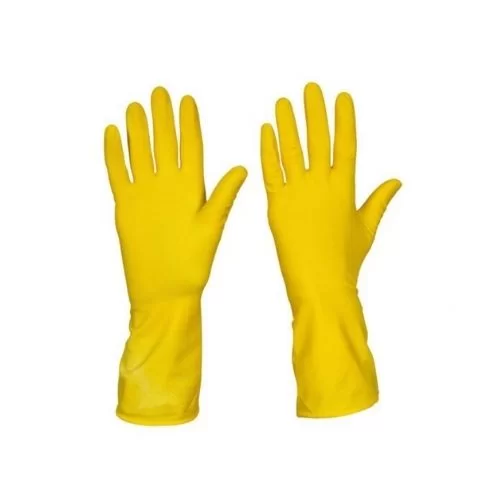Rubber Yellow Household Gloves