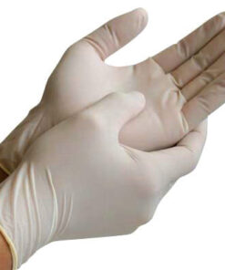 Examination Gloves – Latex, Powdered, Box of 100 (5g)