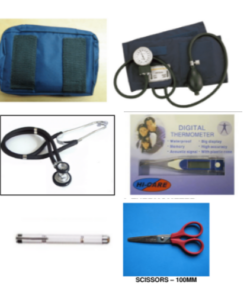 Nurses’ Medical Kit – Red (Includes Scissors)