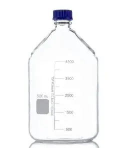 Laboratory Bottles With Blue Cap