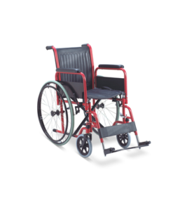 Wheelchair - Steel/PVC with Detachable Arm/Foot Rest