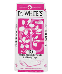 Dr Whites Sanitry Towels Maternity Looped - Pack 10