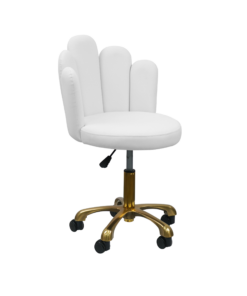 Bella Salon Chair - White & Gold
