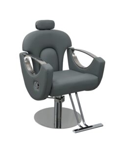 Supreme stylist & brow chair - Reclining- Grey & Silver