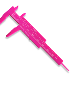 Mini Pink Vernier eyebrow measure tool
