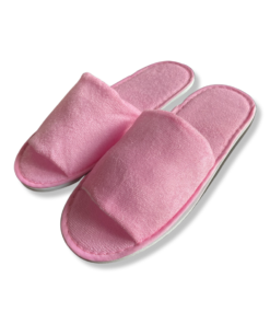 Disposable Pink Open Toe Slippers