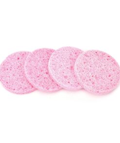 Cellulose Pink Compressed Sponge - 1 Pair