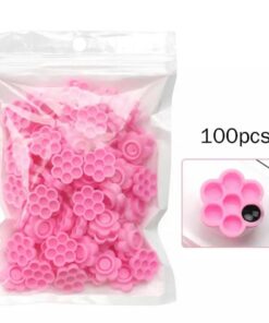 Pink flower glue trays 100pc