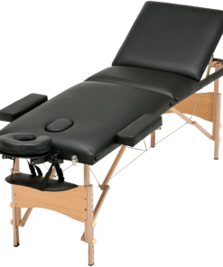 Portable massage bed - back-lift function - Black - White