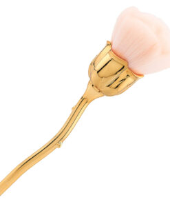 Gold Rose Dusting Brush with long stem