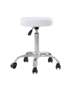 Prestige Chrome Stool - Black - White