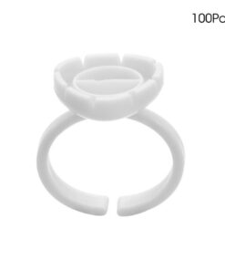 White blossom Eyelash Glue rings 100pc