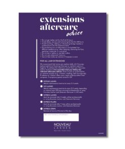 Nouveau Lashes - Extension Aftercare Cards