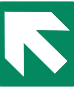 Diagonal Green Arrow safety sign