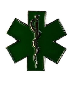 Star of Life Lapel Pin (Metal) Green