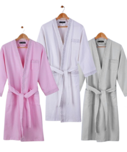 Superior Waffle Cotton Bath Robes - 3 Colours