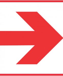 Red Arrow - Location of Fire Fighting equipment safety sign