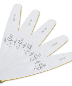 i-Spa White Oval Nail File  100/100 - PACK OF 10
