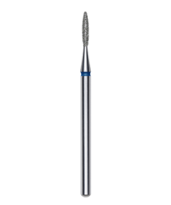Staleks Diamond nail drill bit pointed flame blue EXPERT head diameter 1,6 mm / working part 8 mm