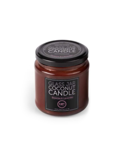 SoyLites - Amber Glass Jar Coconut Candle - Jasmine & Lavender 400g