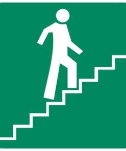Stairs Going Up (Right) safety sign