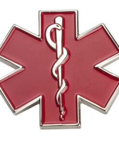 Star of Life Lapel Pin (Metal) Red