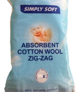Simply Soft Organic Zig Zag Cotton Wool Roll - 50g