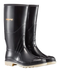Wayne Gumboot Mens Knee L Black/Ivor Size 11