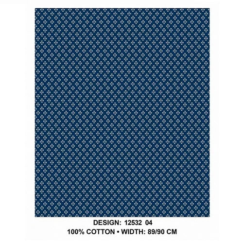 3 Cats Fabric - CW04 - Des 1-14 - Blue and White - Image 10