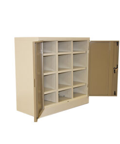 12 Compartment pigeonhole 900x900x450 -PH003 – Hammerton Grey/ Ivory Karoo